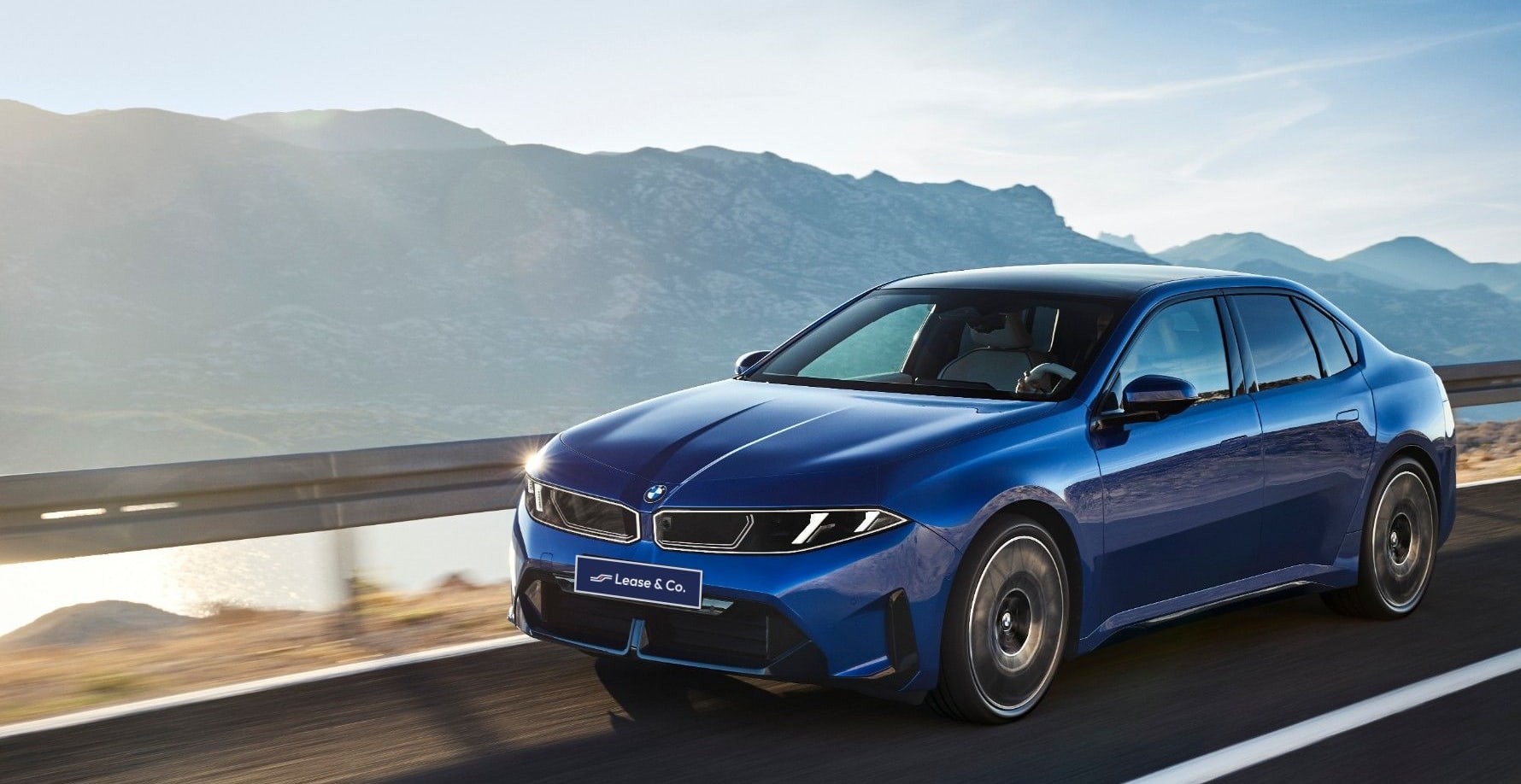 Blauwe BMW